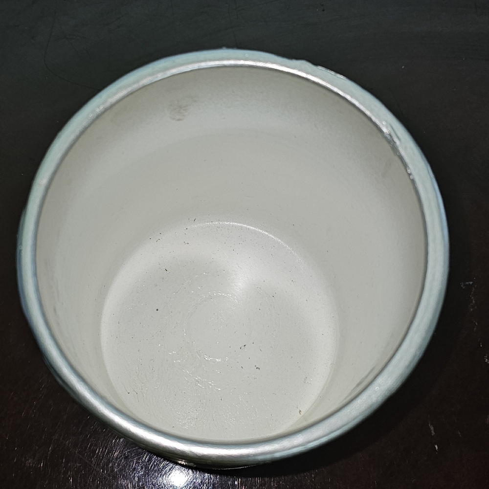 6" Silver Ceramic Vase/Pot/Container - Picture 3 of 4